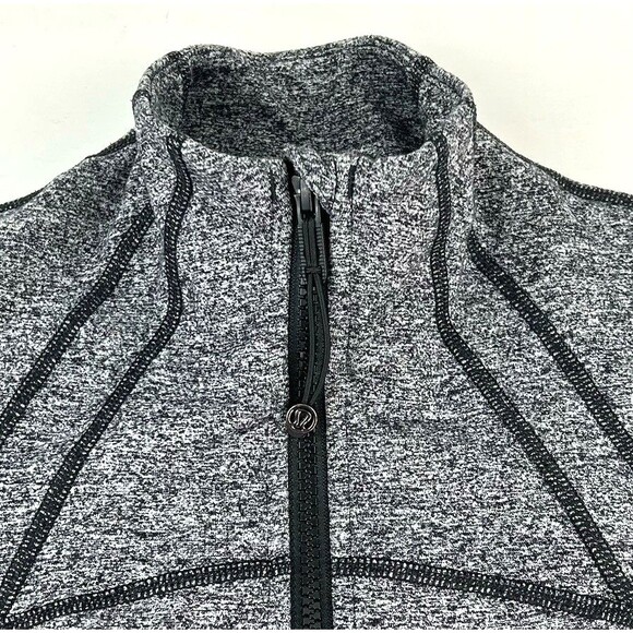 Lululemon Define Jacket Heathered Black Womens 8 Activewear Full Zip 1st Release - Picture 2 of 9